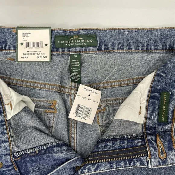 Lauren Ralph Lauren Jeans Co Classic Bootcut Pocket Flap Western Blue Womens 10 - Picture 6 of 14